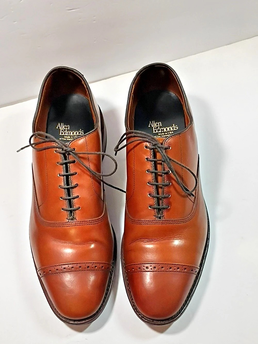 Allen Edmonds Fifth Avenue Cap-Toe Oxford in Brown Size 10